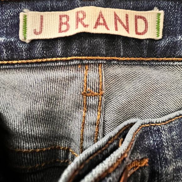 J Brand Moxie Mid Rise Skinny Jeans Dark Wash Stretch Denim Size 31 - Picture 6 of 10